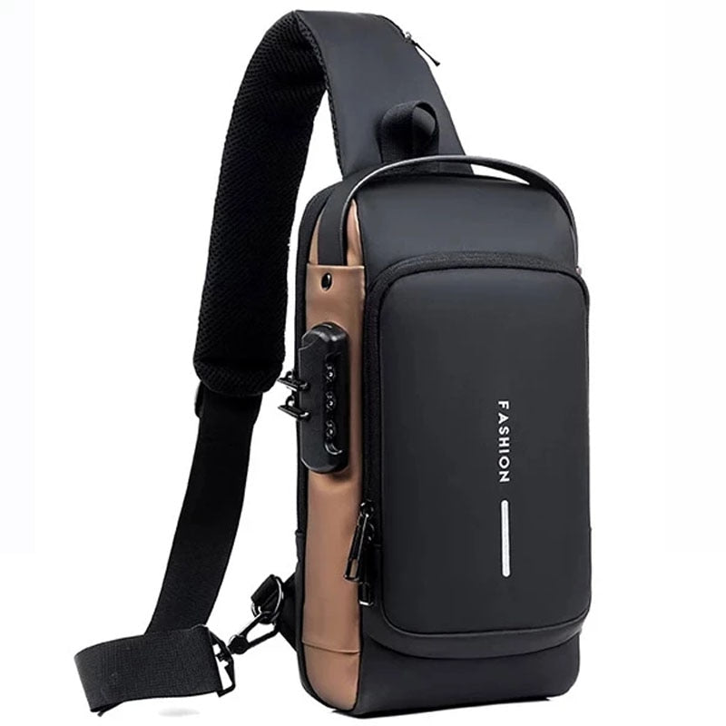 Men's USB Shoulder Bag